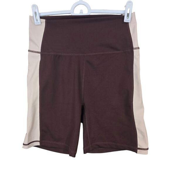 Wilo Pants - Women's Wilo The Label Brown & Tan Athletic Biker Shorts | Size Large